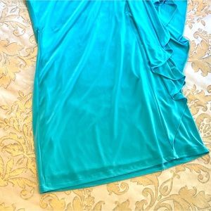 Elegant one shoulder “Bat Wing” dress.